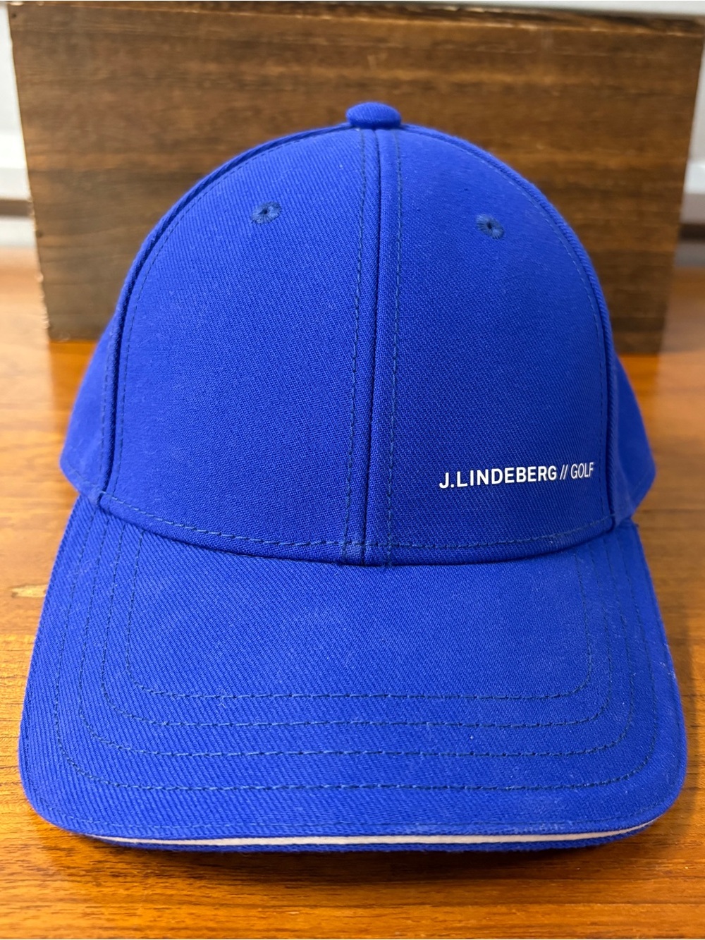 J. Lindeberg Golf Blue Strap Back Golf Cap One Size